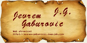 Jevrem Gaburović vizit kartica